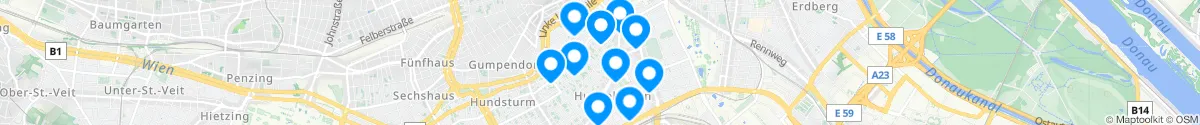 Map view for Pharmacies emergency services nearby 1040 - Wieden (Wien)